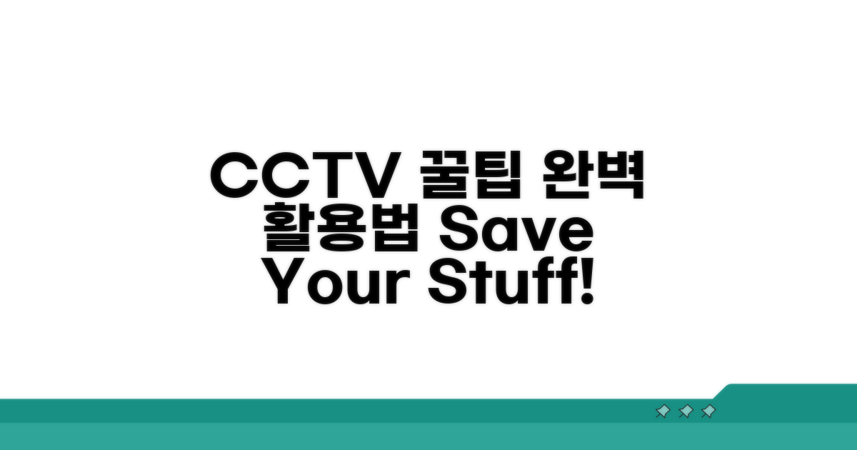 CCTV 활용 꿀팁 총정리