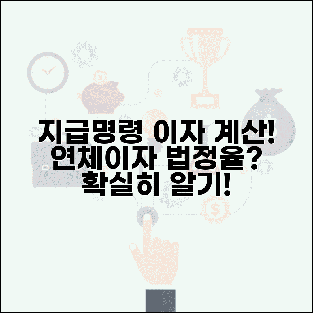 지급명령 법정이자율 계산 | 연체이자 산정 방법과 기준