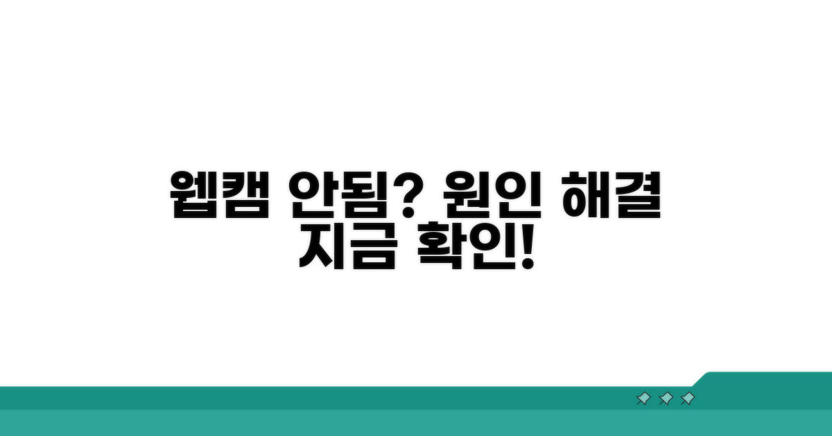 웹캠 작동 안함: 원인과 해결책