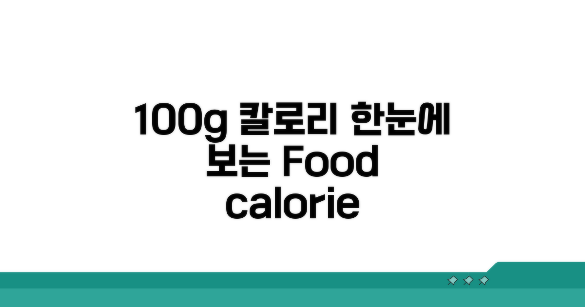 100g당 칼로리 한눈에 보기
