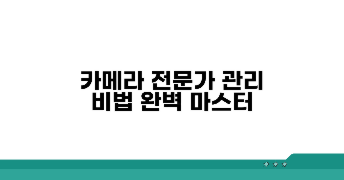 전문가처럼 카메라 관리하기