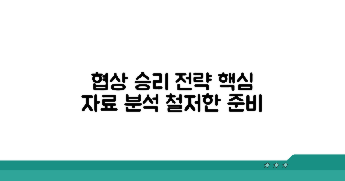 협상 전 준비와 자료 분석