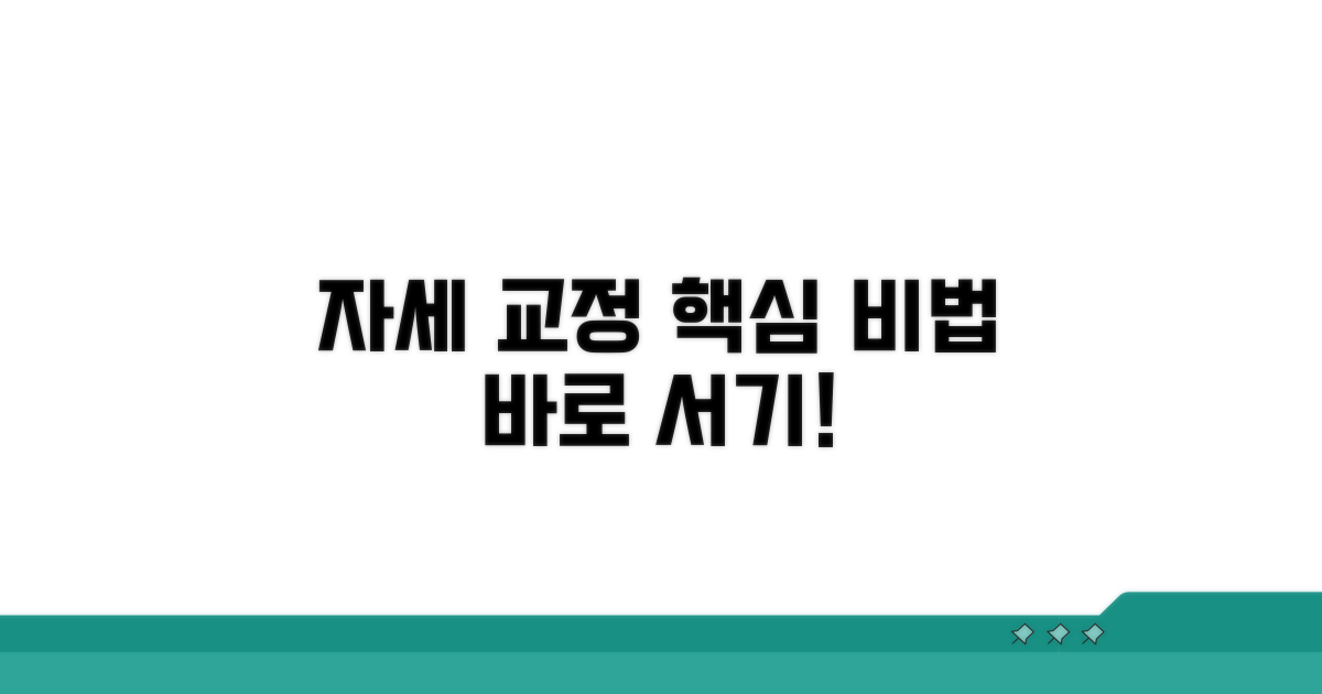 올바른 자세 교정 핵심 방법