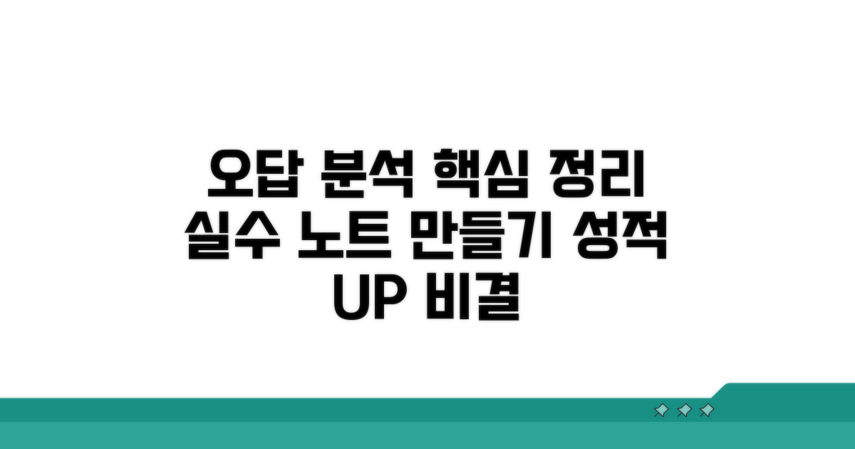 틀린 문제 분석과 핵심 정리 방법