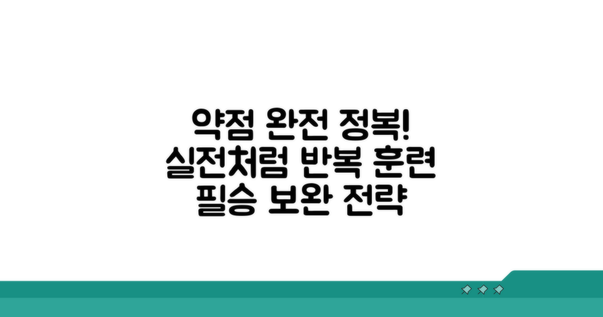 실전처럼 반복하는 약점 보완 전략