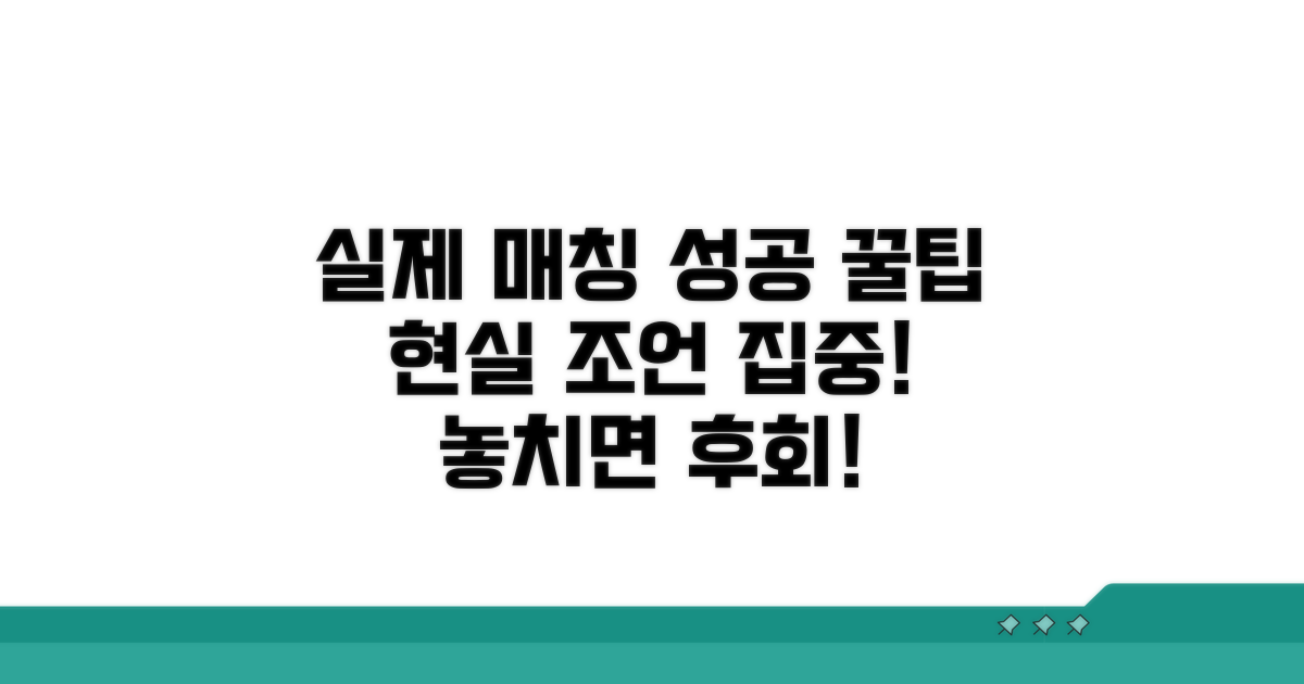 실제 매칭 성공률과 현실 조언