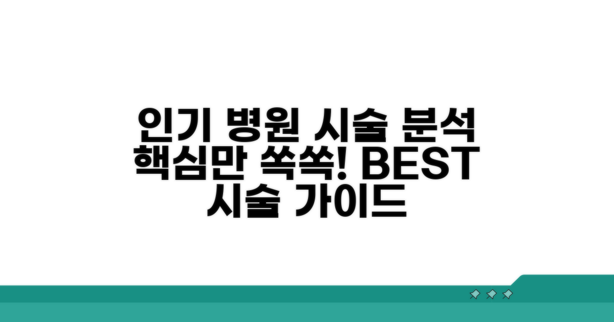 인기 병원별 핵심 시술 분석