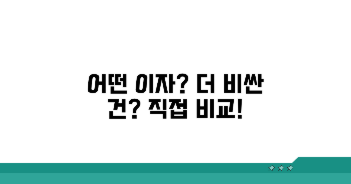 어떤 이자가 더 비쌀까? 직접 비교