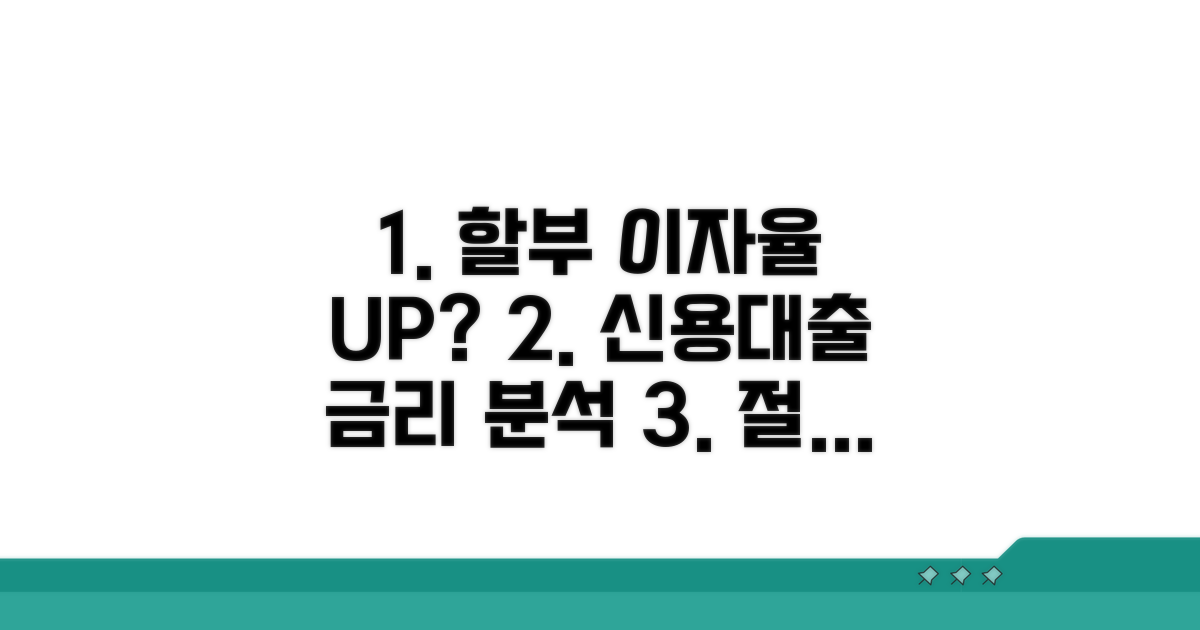 할부 이자율, 신용대출 금리 분석
