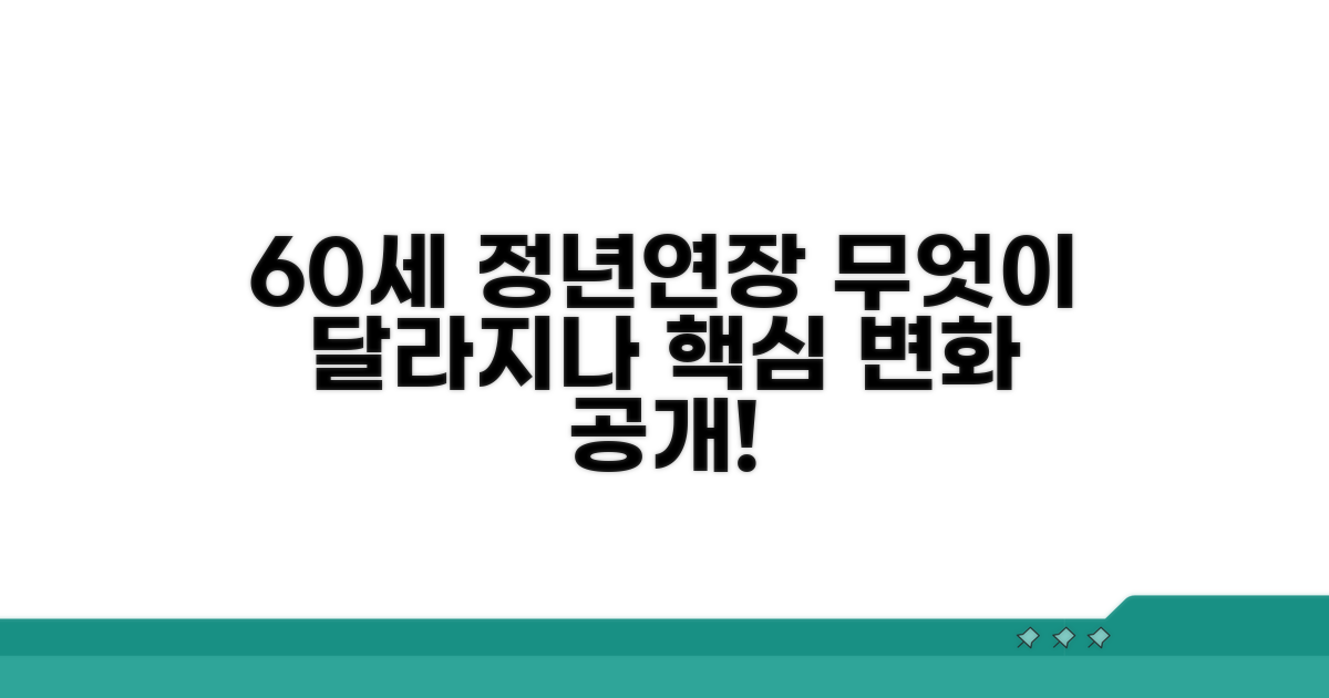 60세 정년연장, 무엇이 달라지나