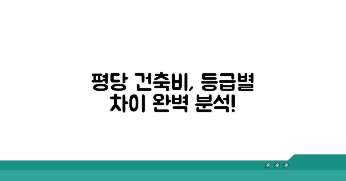 평당 건축비, 등급별 차이 이해