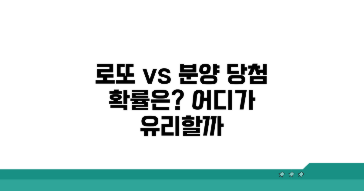 로또 vs 일반 분양, 당첨 확률 비교