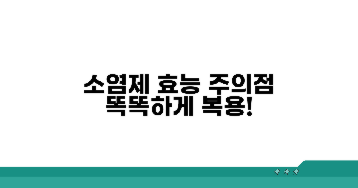 소염제, 효능과 복용 시 주의점