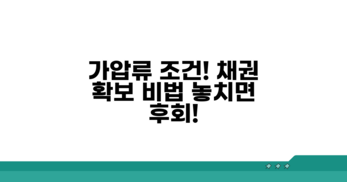 채권 확보를 위한 가압류 조건