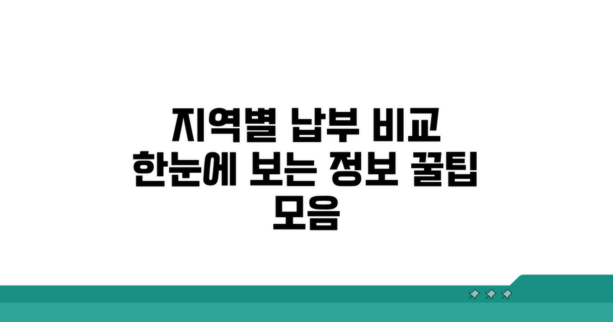 지역별 납부 방법 한눈에 비교