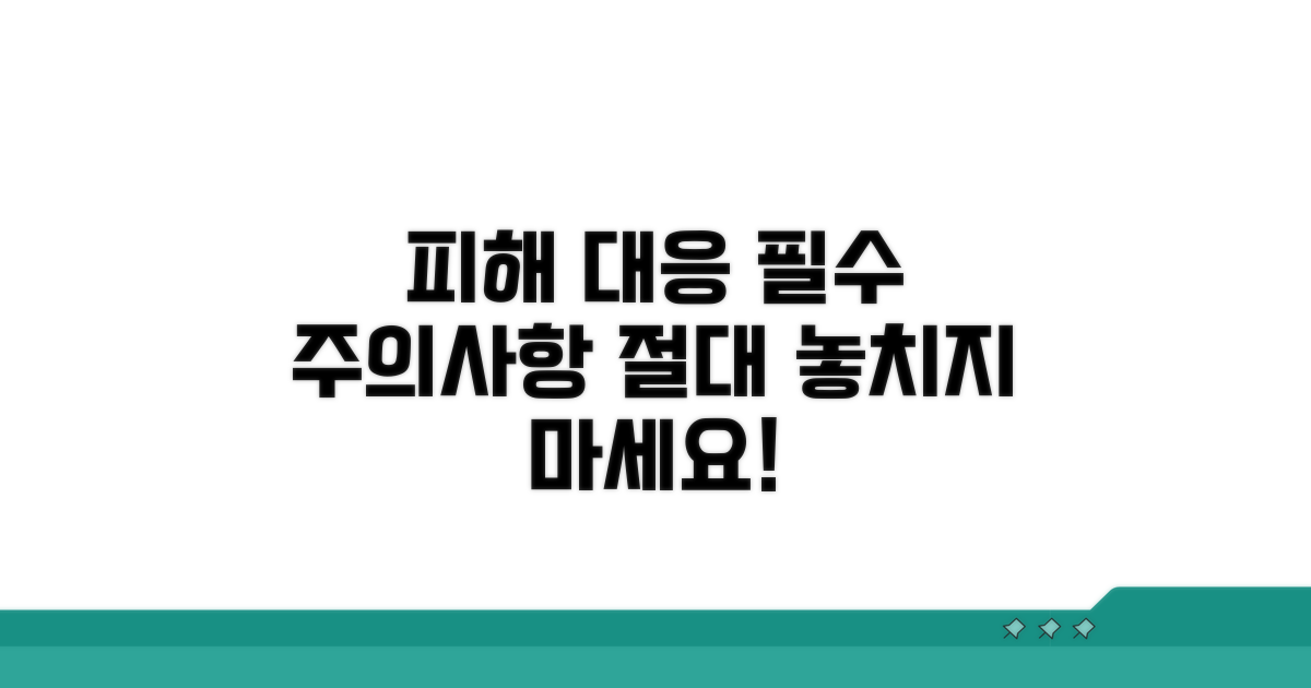 피해 대응 시 주의사항 완전정리