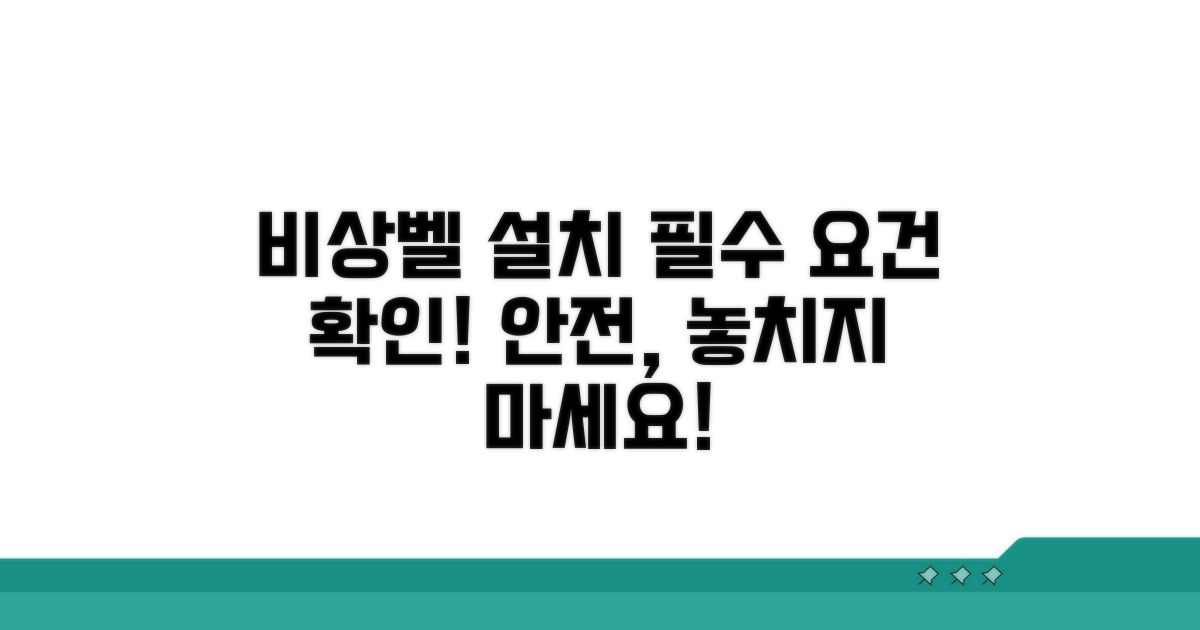 위급상황 대비, 비상벨 설치 요건