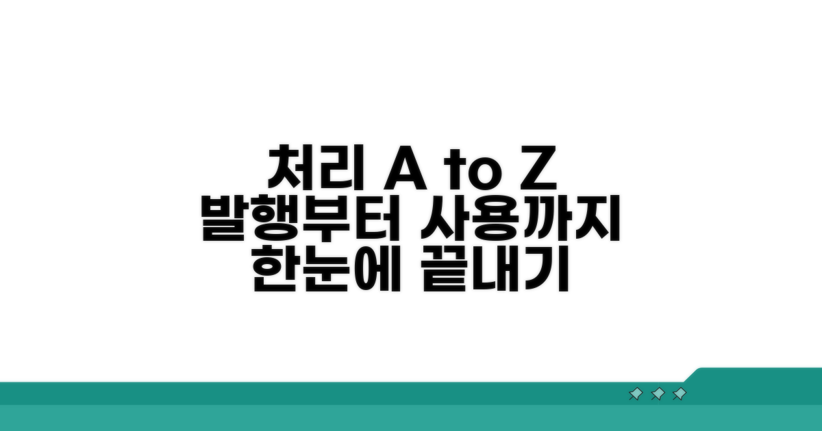 발행부터 사용까지, 처리 방법 총정리
