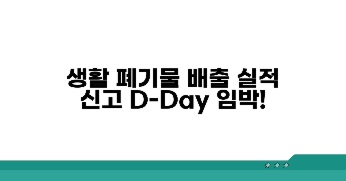 생활폐기물 배출실적 신고 기간