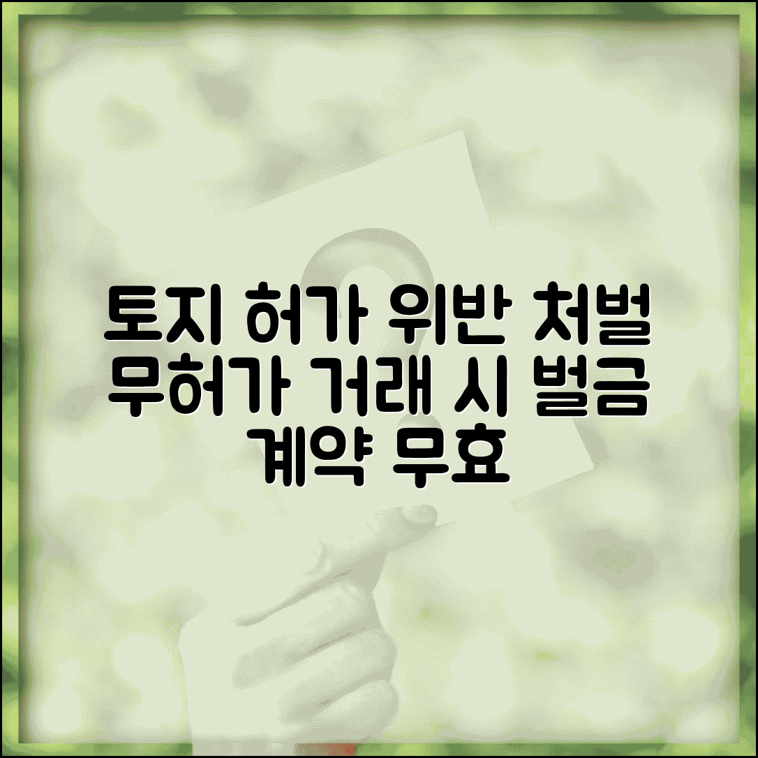 토지허가거래 위반 시 처벌 | 무허가 거래 벌금 및 계약 무효 효과 총정리