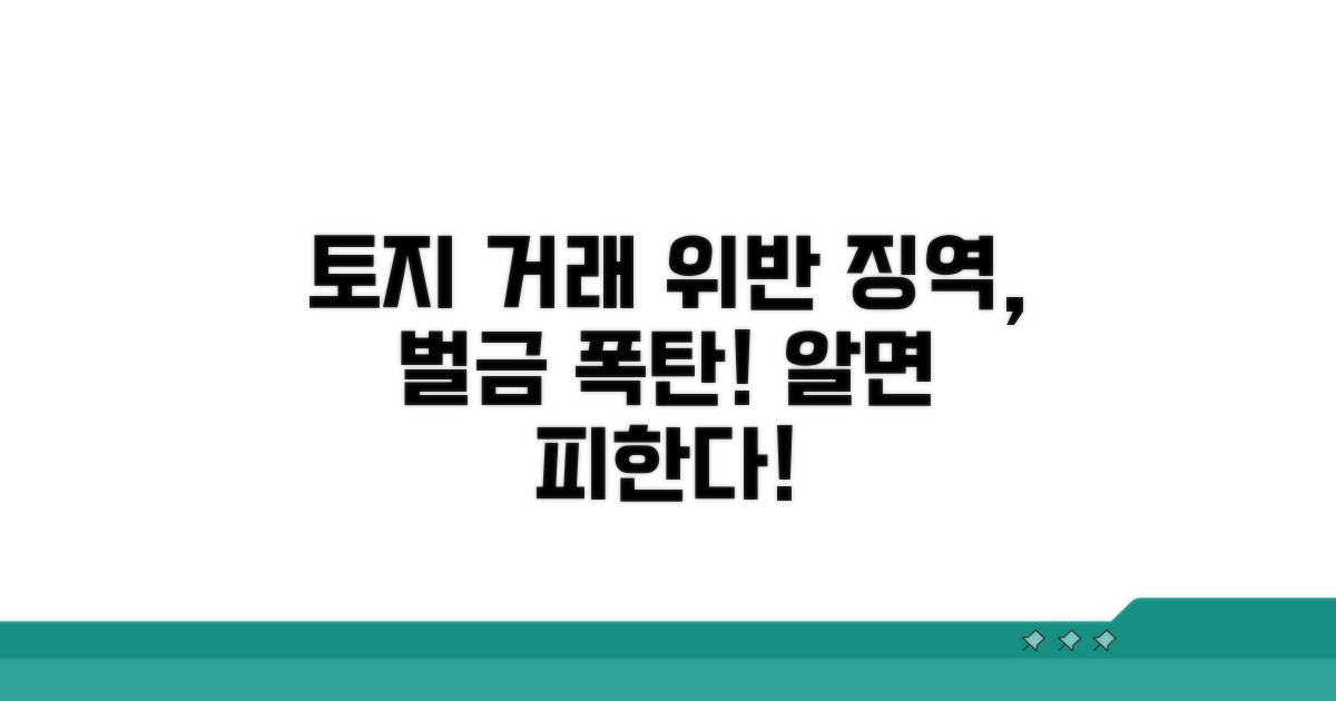 토지거래 위반 시 처벌 요약