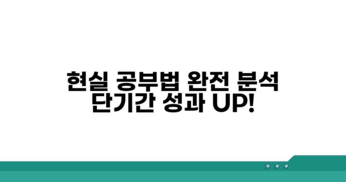 현실적인 공부법 완전 분석