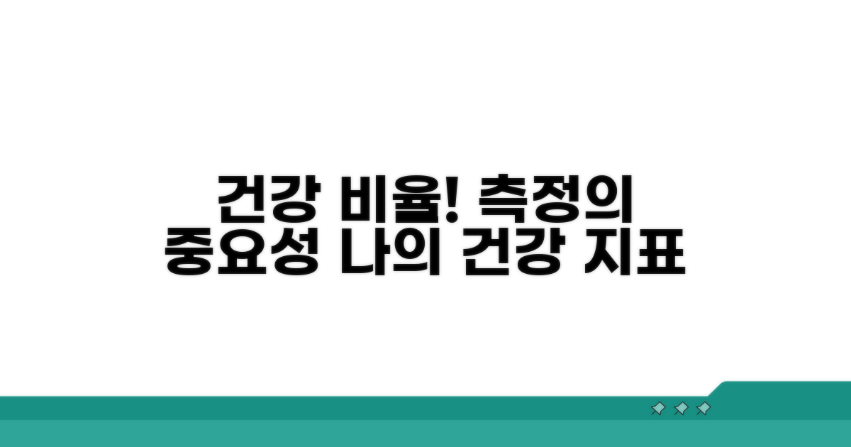 건강 지표, 비율 측정의 중요성