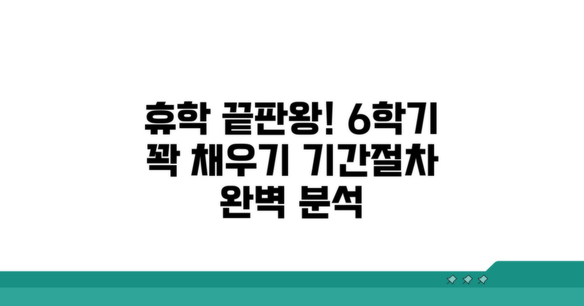 일반휴학 최대 6학기, 기간과 절차