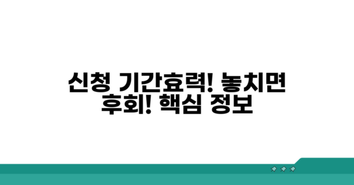신청 기간과 효력, 핵심 정보
