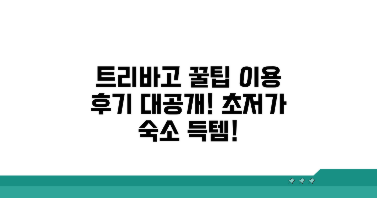 트리바고 이용 후기와 꿀팁