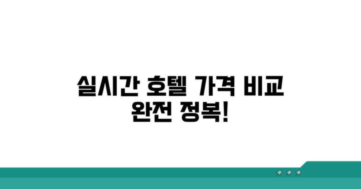 실시간 호텔 가격 비교 완전 정복
