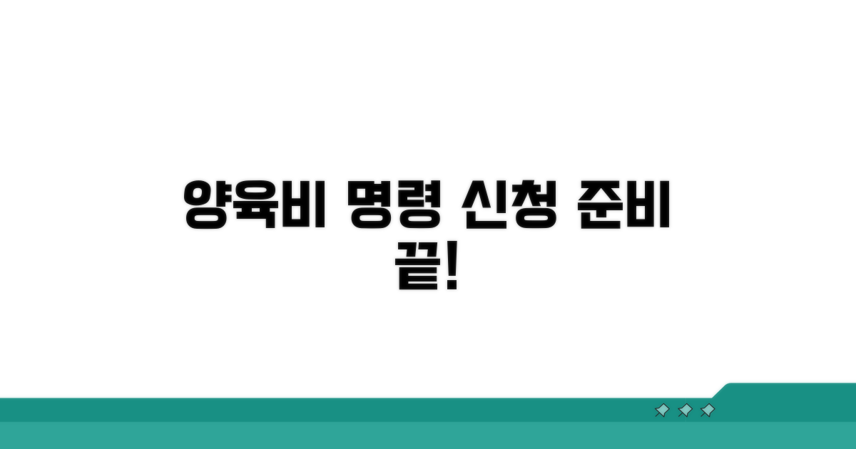 양육비 지급 명령 신청 준비