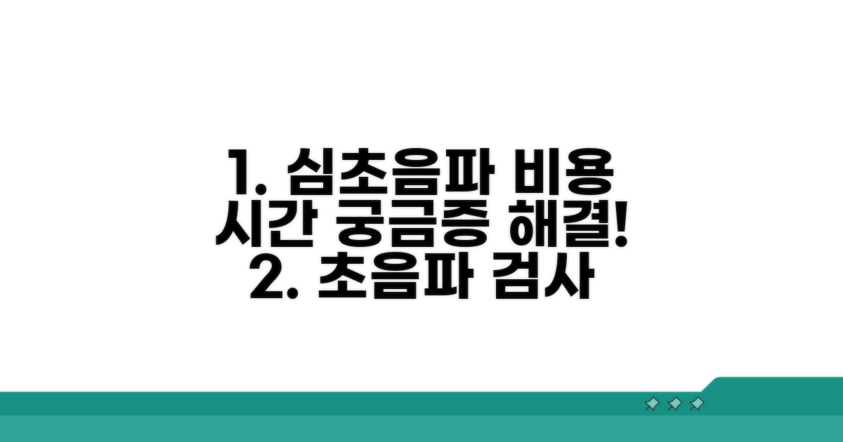 심초음파 검사 비용과 시간 비교