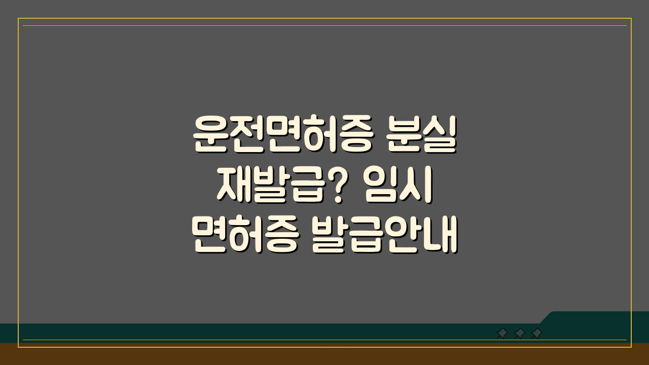 운전면허증 분실 재발급? 임시면허증 발급안내 (+유효기간, 비용, 범위)