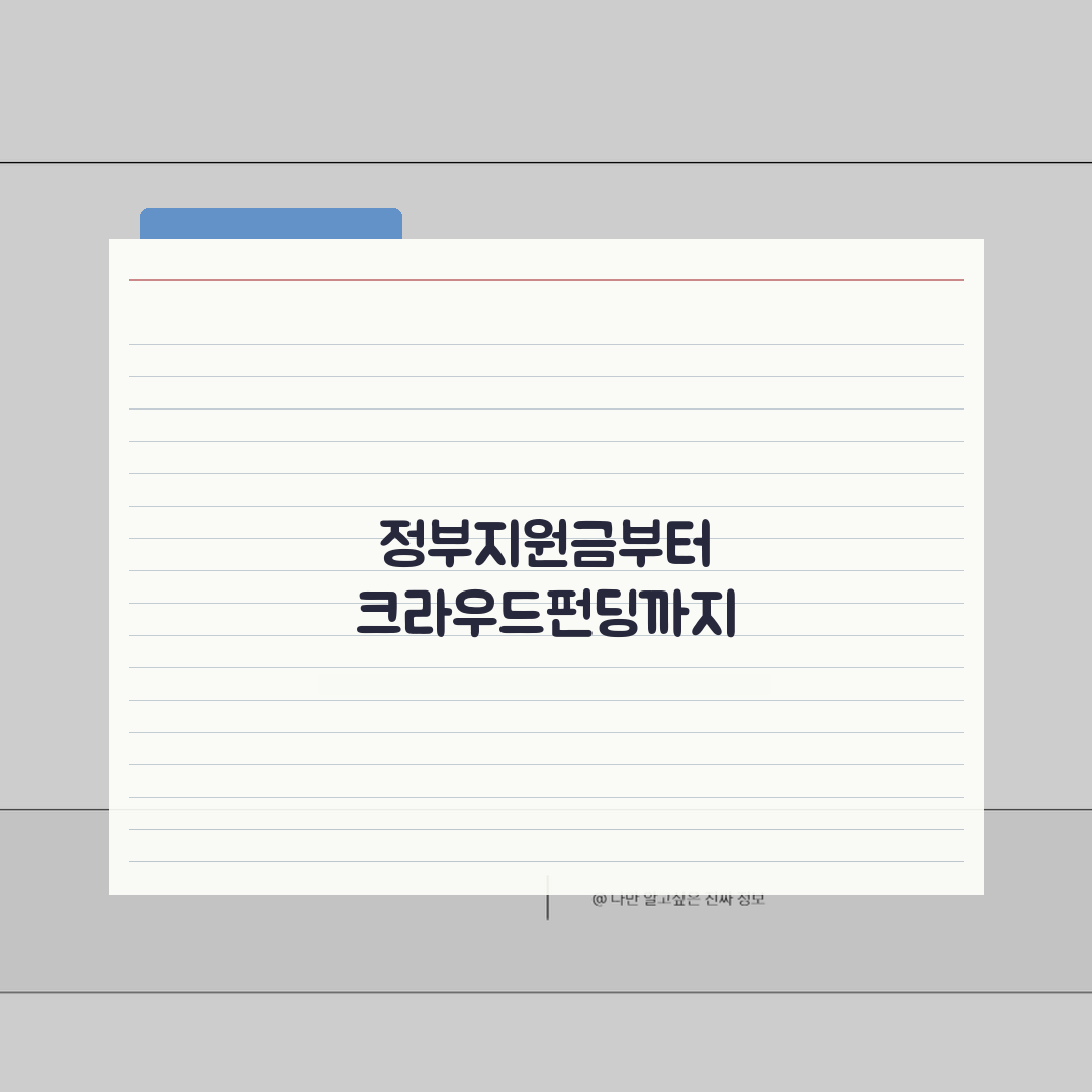 창업 자금 마련 방법 | 정부지원금부터 크라우드펀딩까지 꿀팁 알려드려요!