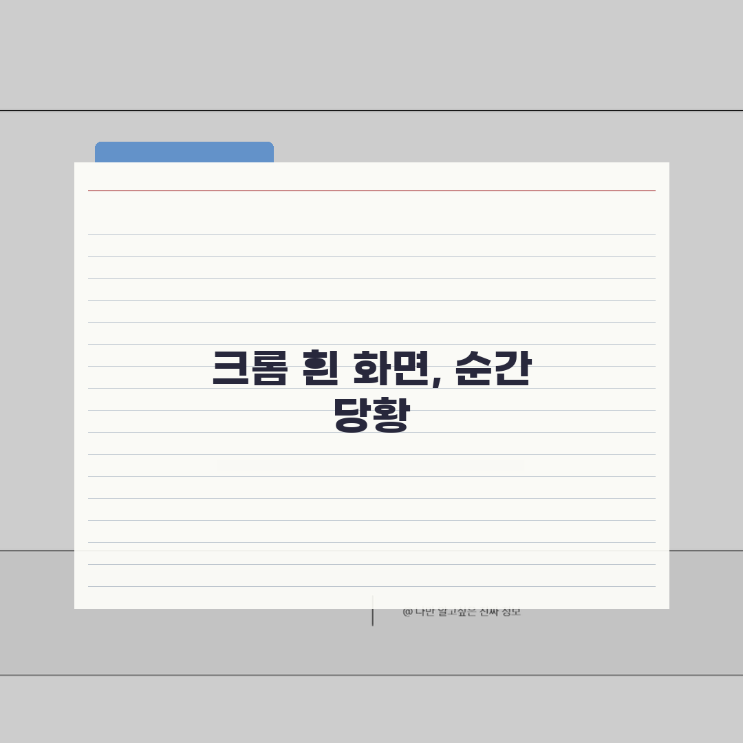 크롬 먹통 흰 화면 | 크롬 빈 페이지만 뜸 직접 해봤어요