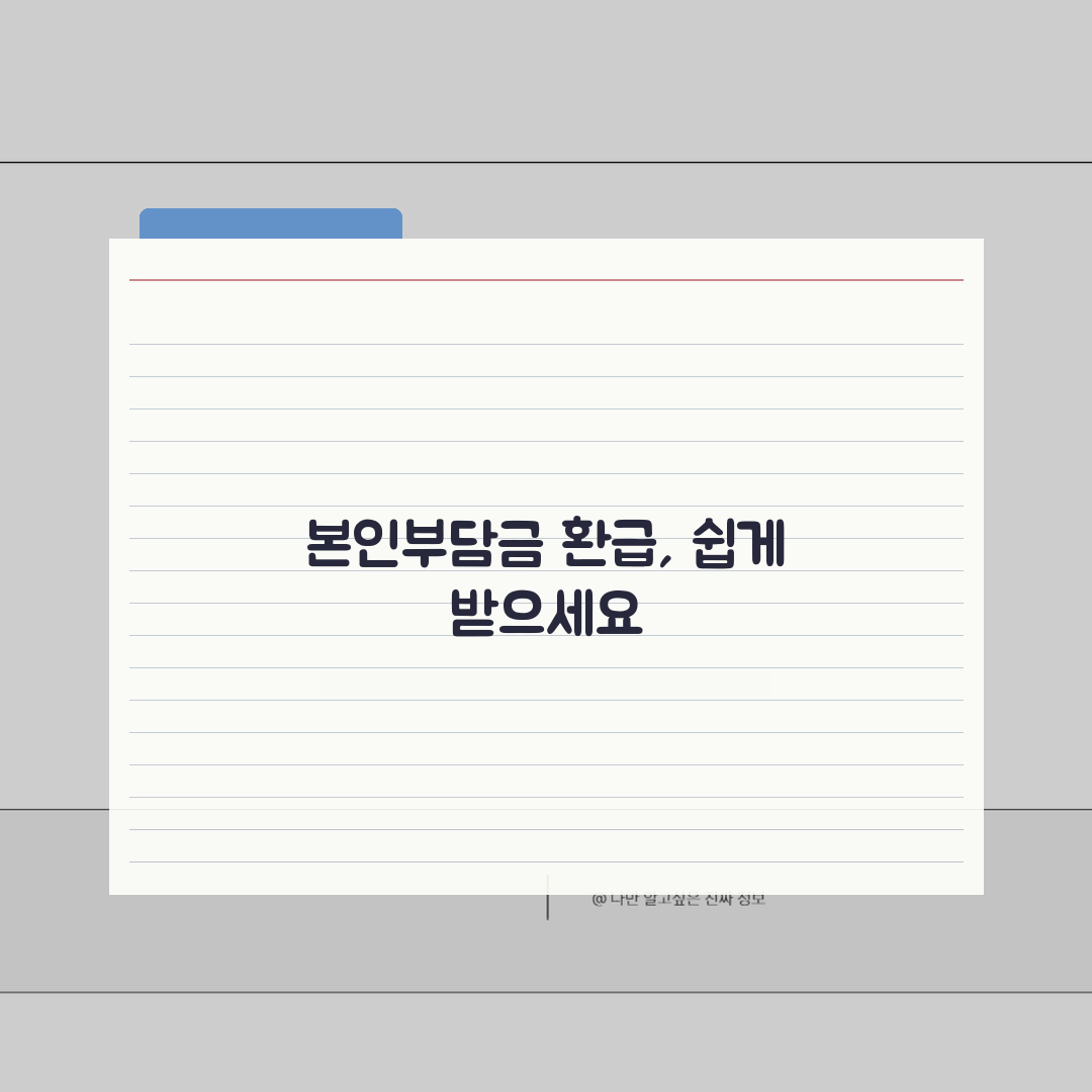 건강보험 본인부담금 환급 신청방법 초과금 솔직후기, 직접 해봤어요