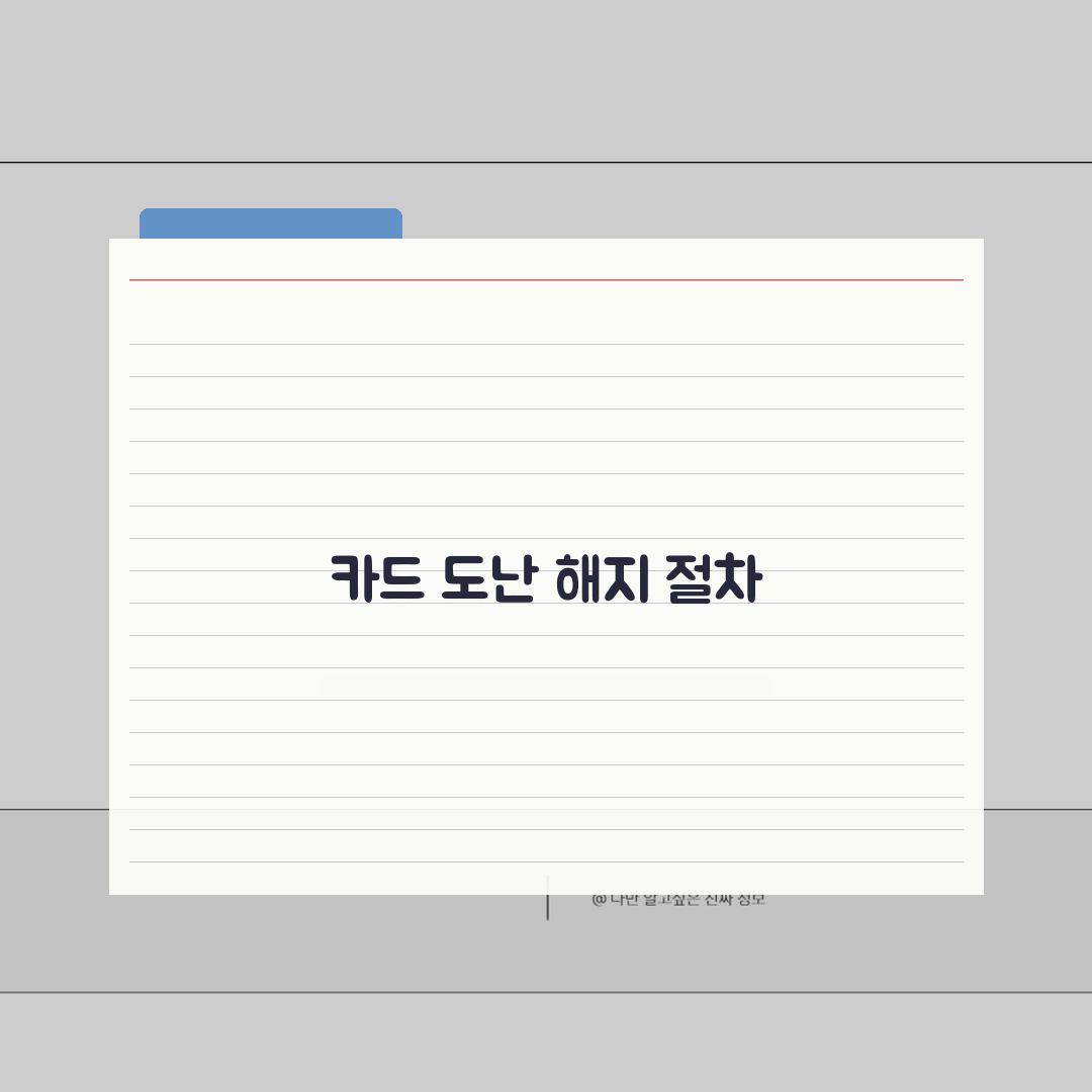 카드 도난 해지 절차 | 카드 도용 시 긴급 정지 해약 가이드 직접 해봤어요